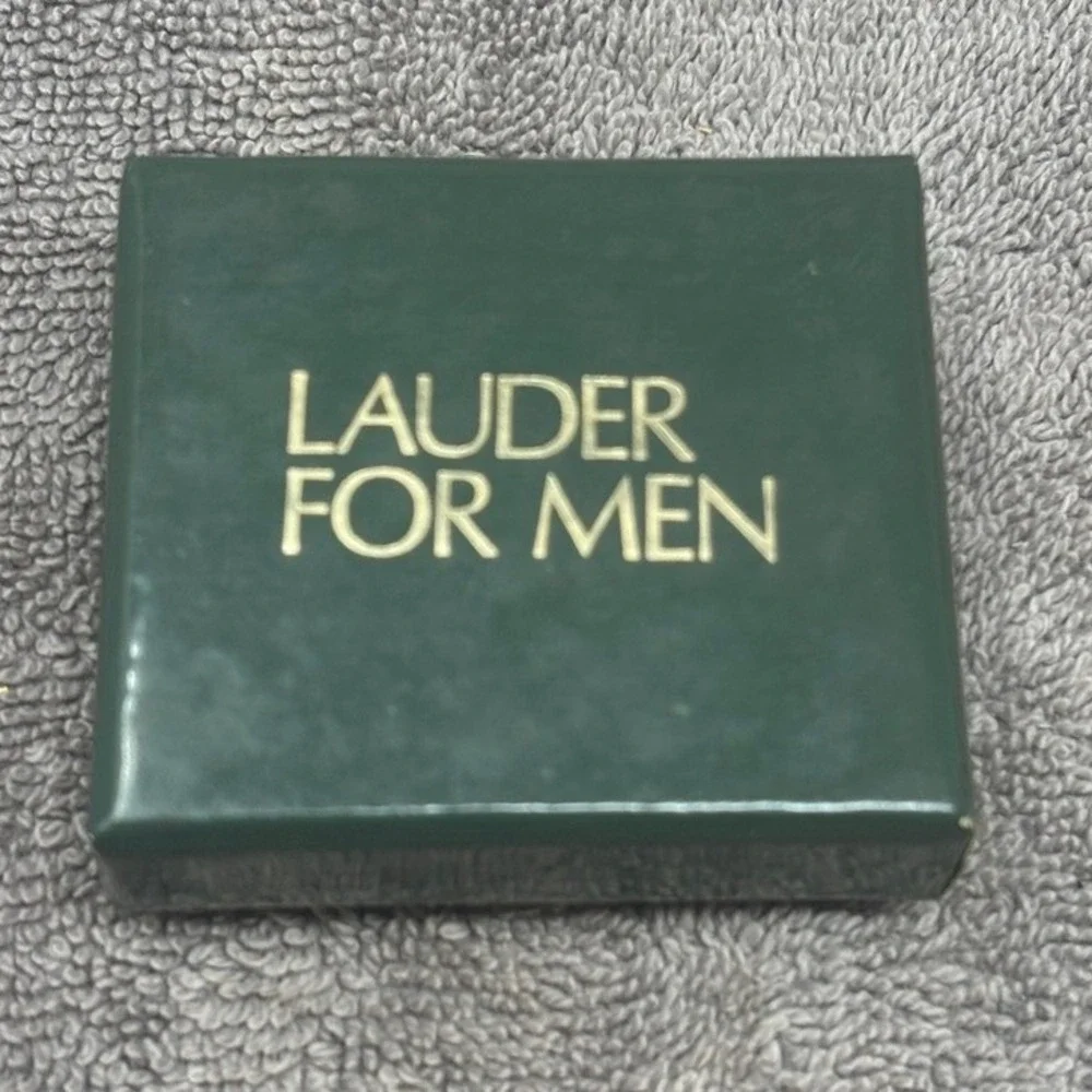 Vtg Estee Lauder For Men Cufflinks Gold Tone Ribbed Rectangle Mens Jewelry